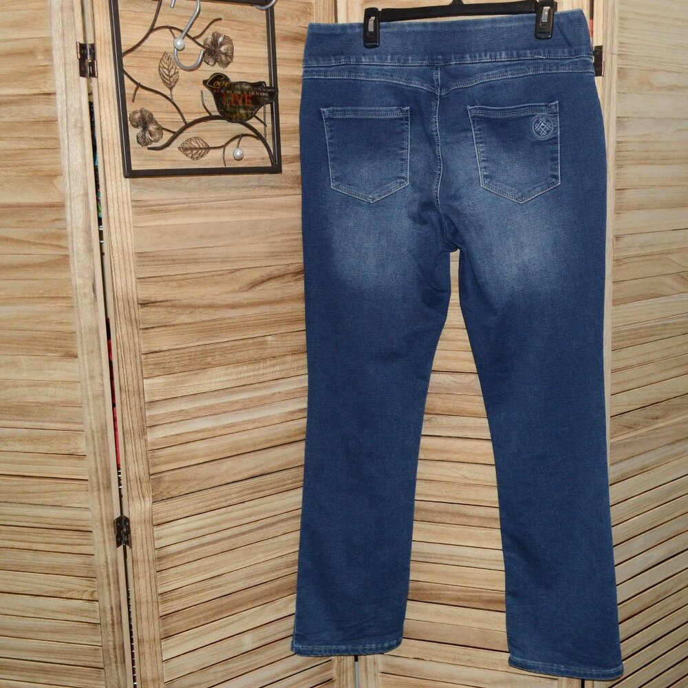 Laurie Felt L Knit Clean Jean Pull On Style Straight Legs - Picture 2 of 6